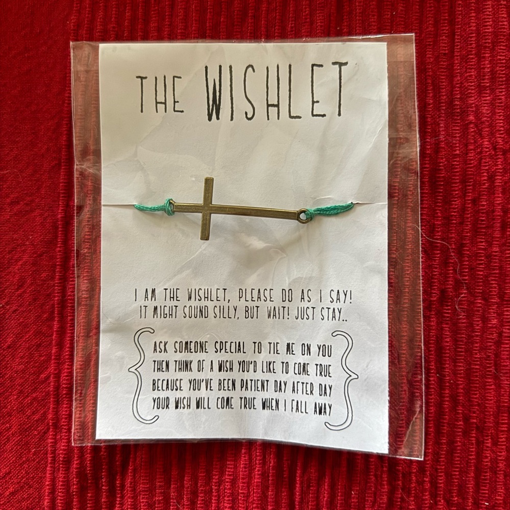Wishlet Gold Cross String Bracelet